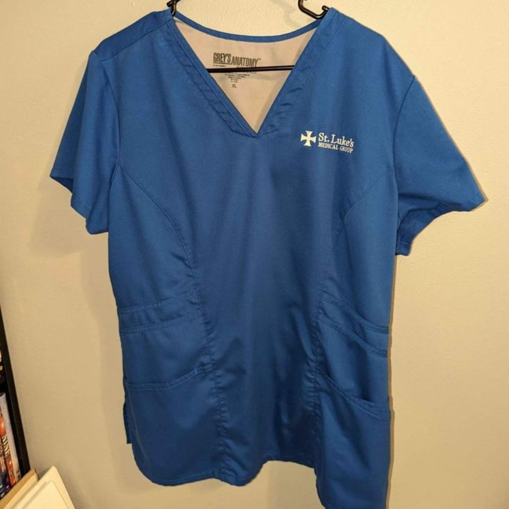 XL Womens Scrubs - Grey's Anatomy brand By Barco - Royal Blue